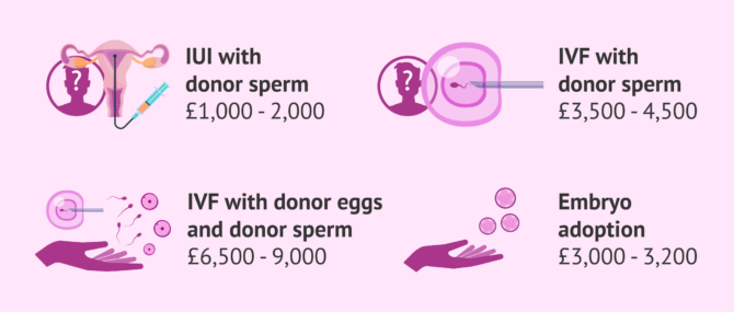 Imagen: Prices of assisted reproduction techniques for single women in the U.K.